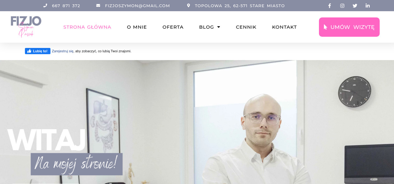 FIZJO Szymon Paszek – fizjoterapeuta Konin